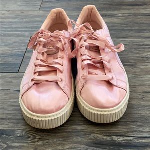 Satin Pink Puma shoes